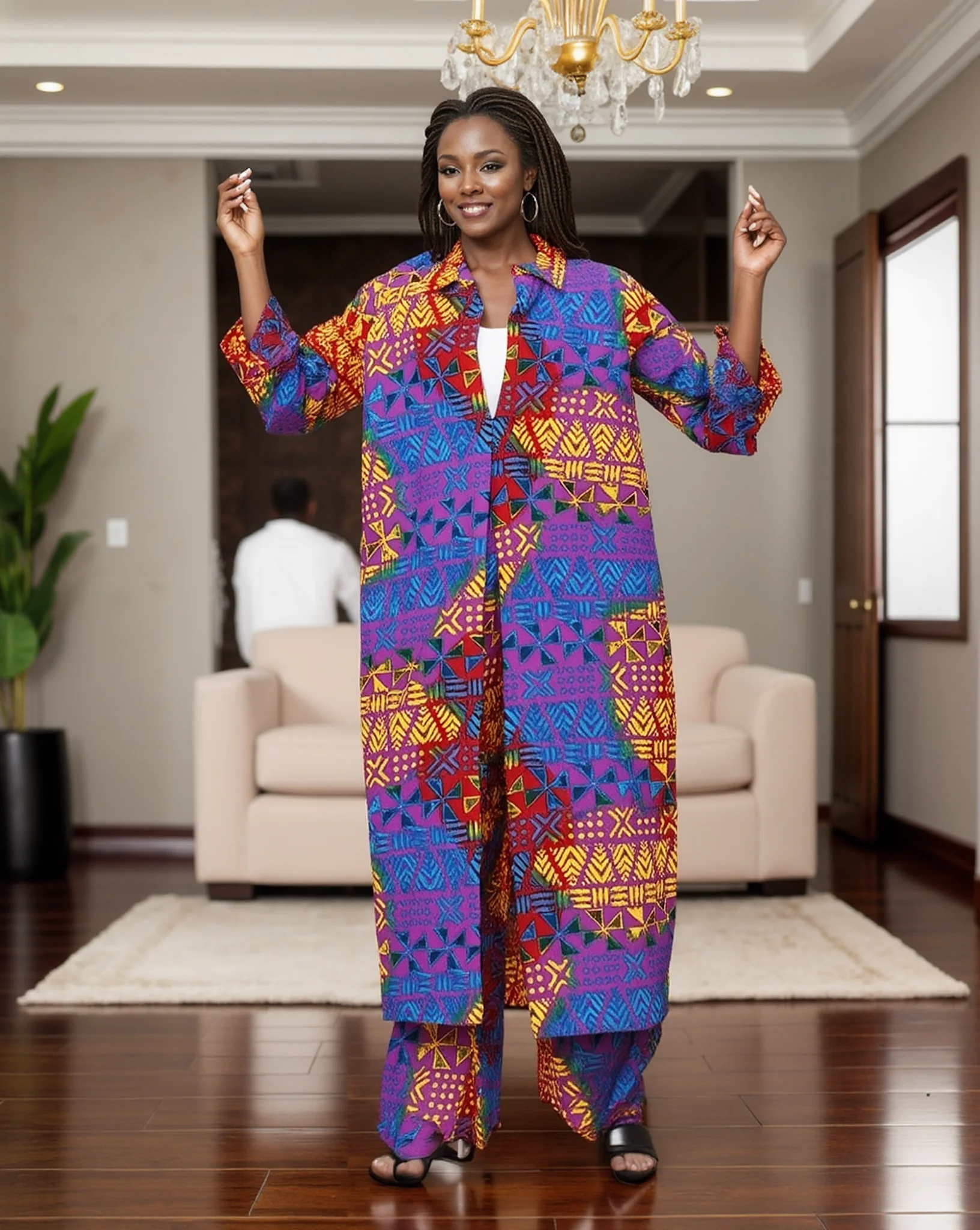 Sandra's Party Inspired 2pc Duster + Pant Set
