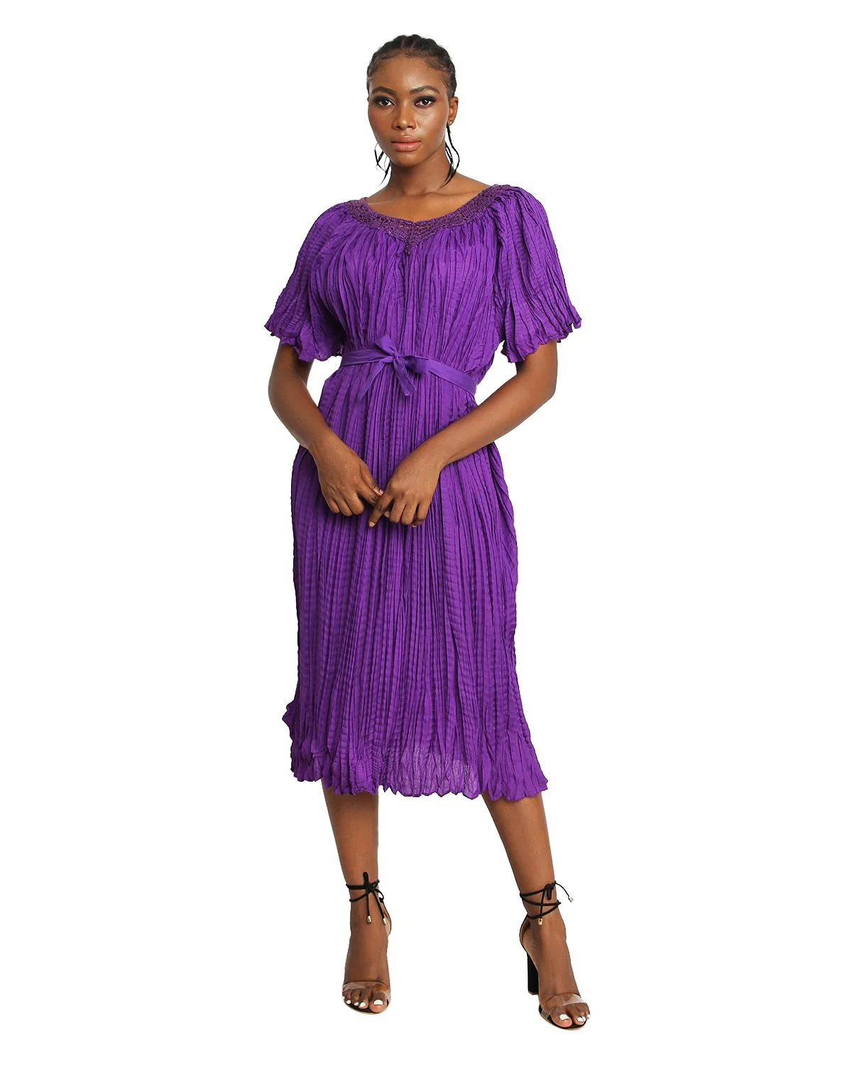 Cachet of Crochet Crinkle Dress by Sante - Image 3