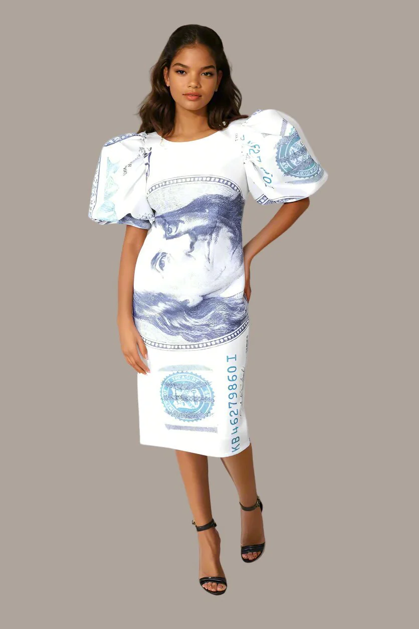 Scuba Midi Dress - 8785 - Image 9