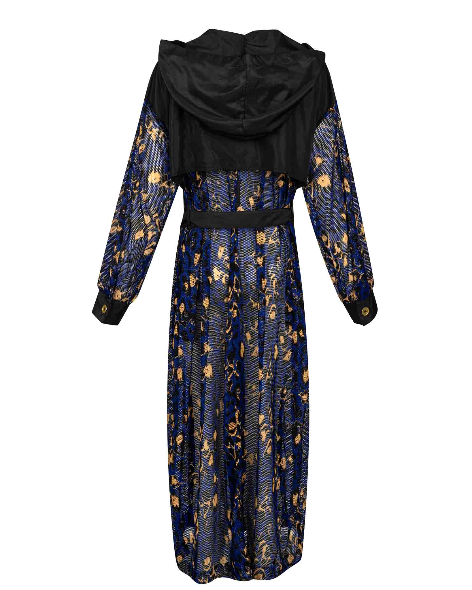 Sherbert Blue Mesh Trench Coat - Image 3