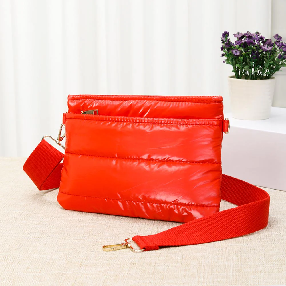 Solid Puffer Crossbody Bag - Image 10