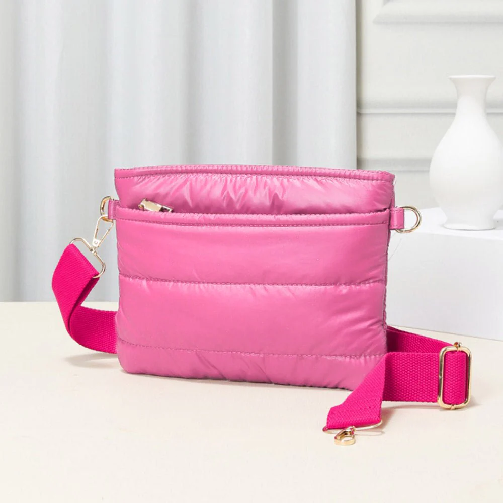 Solid Puffer Crossbody Bag - Image 14