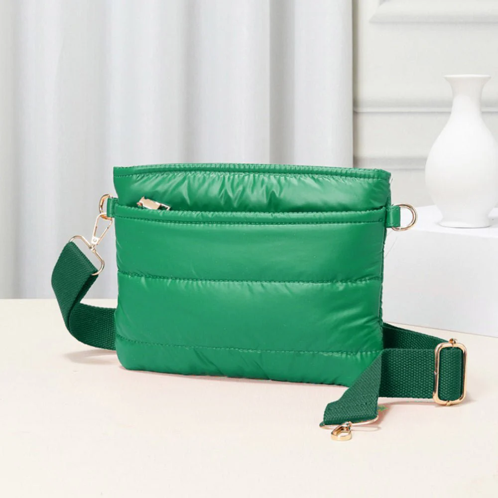 Solid Puffer Crossbody Bag - Image 15