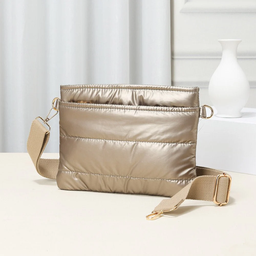 Solid Puffer Crossbody Bag - Image 3
