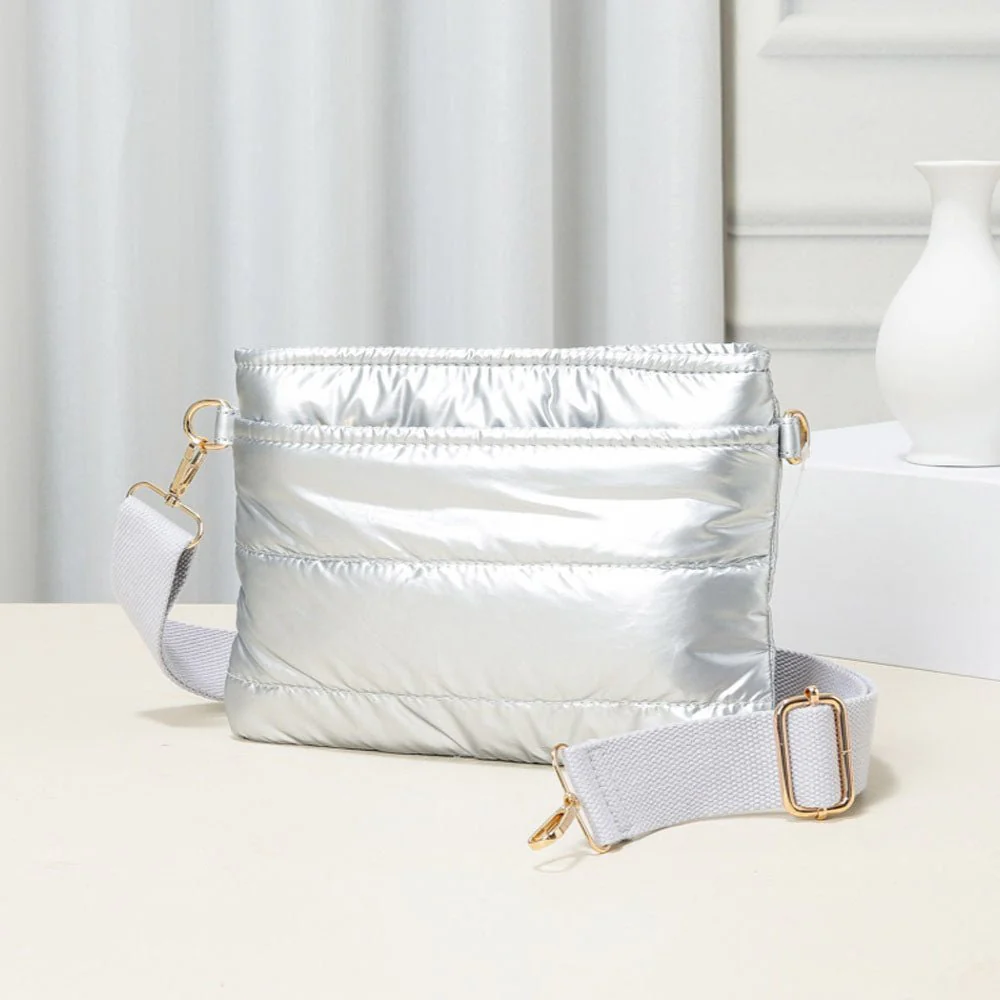 Solid Puffer Crossbody Bag - Image 6