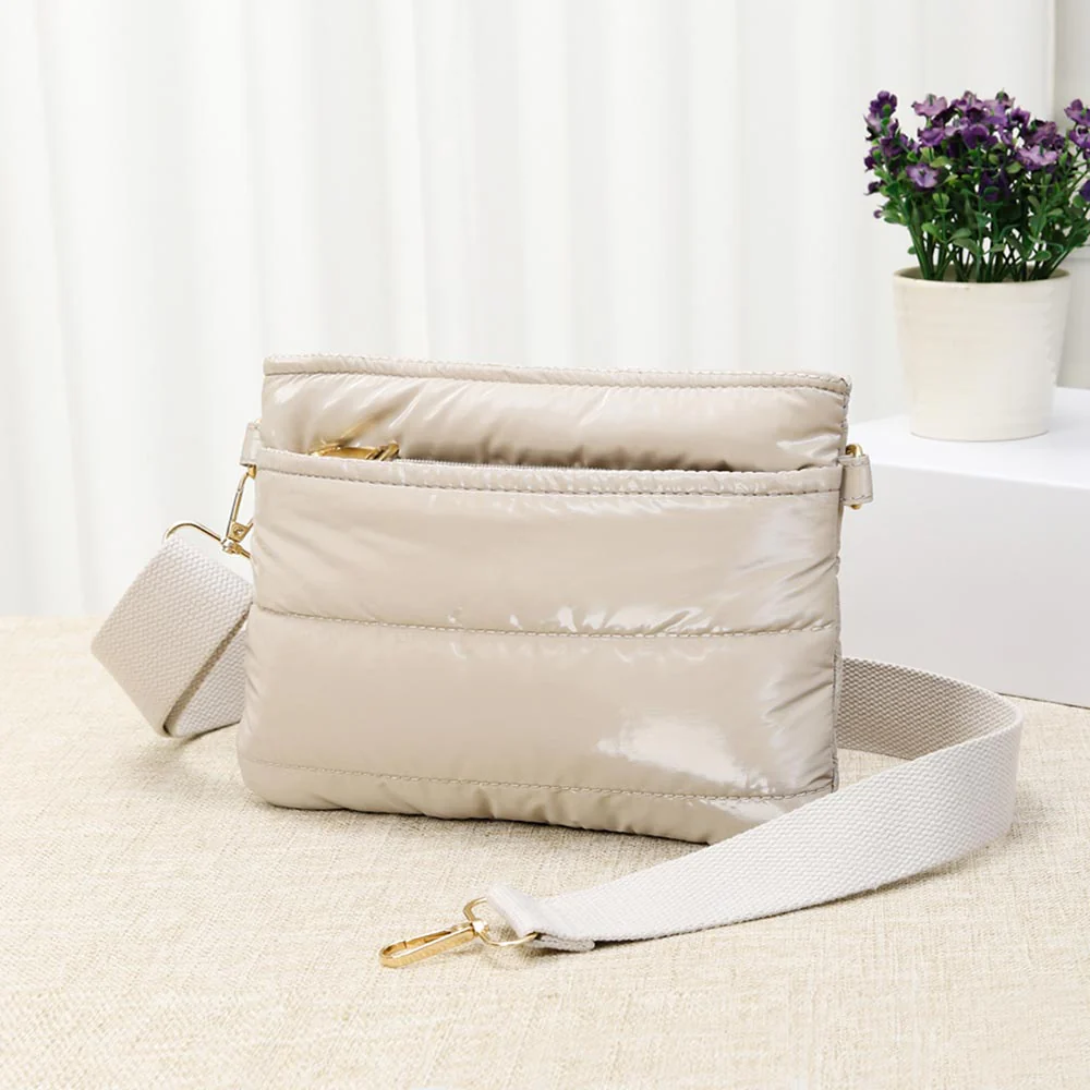 Solid Puffer Crossbody Bag - Image 7