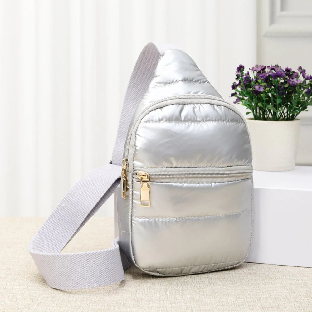 Solid Puffer Mini Sling Bag - Image 10