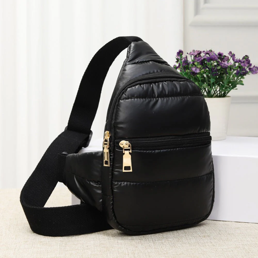 Solid Puffer Mini Sling Bag - Image 6