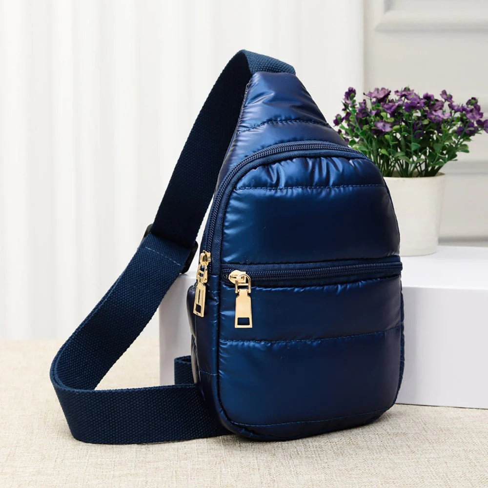 Solid Puffer Mini Sling Bag - Image 9
