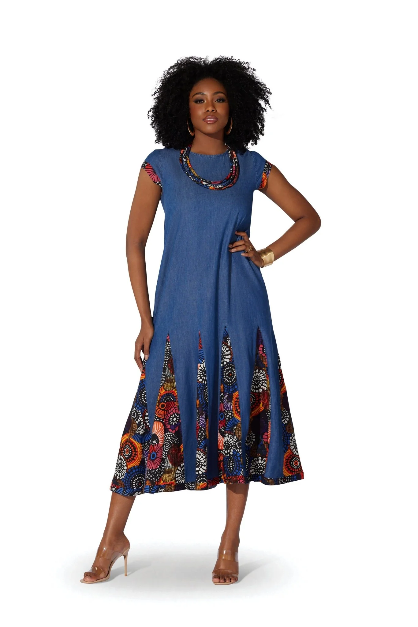 Afrocentric Godet Maxi Dress by Studio EY - Image 2