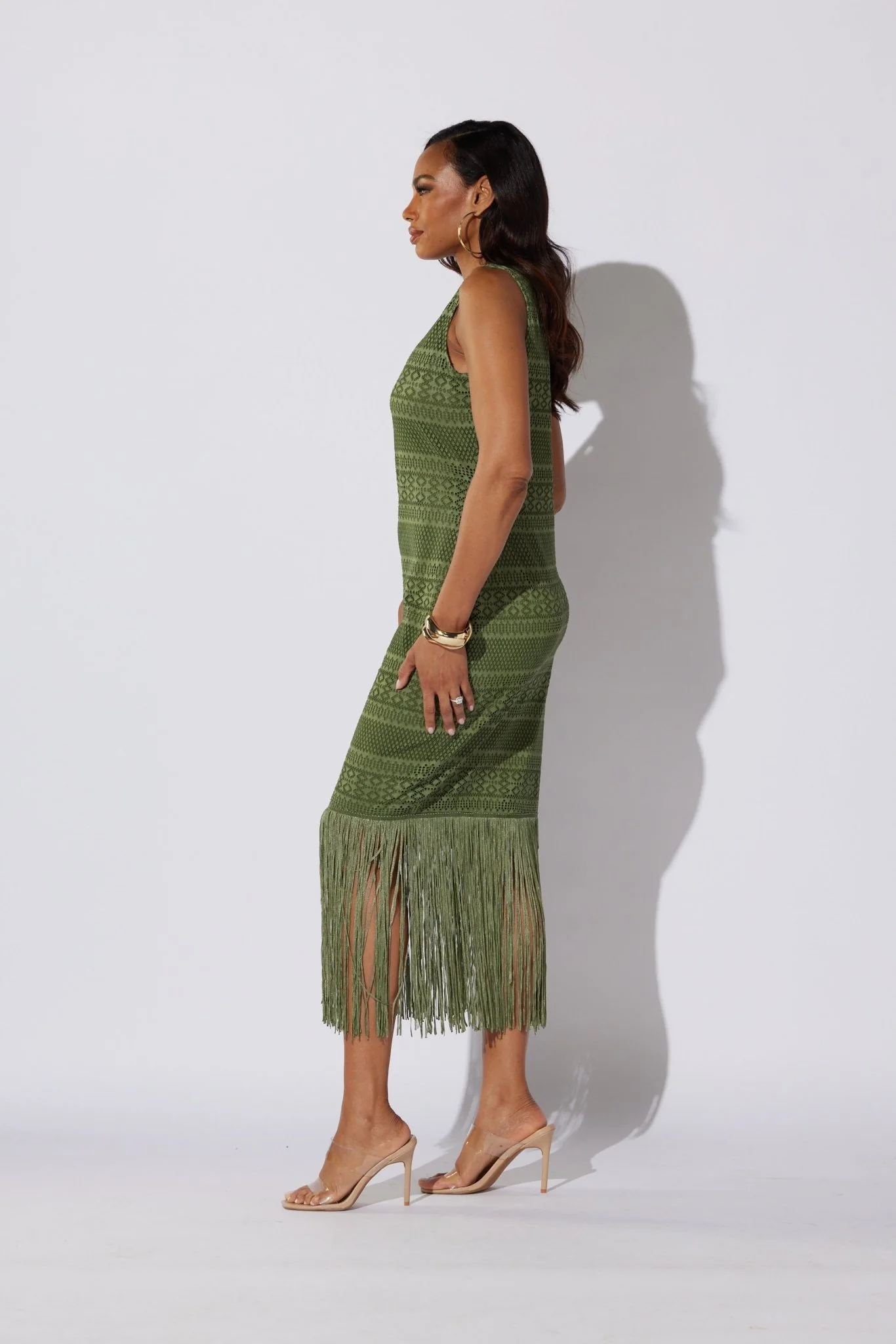 Aztec Fringe Midi Dress by Studio EY - Image 3