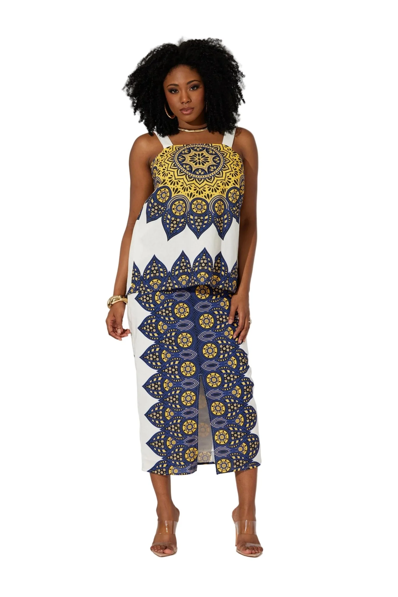 Cultural Motif Midi Dress by Studio EY