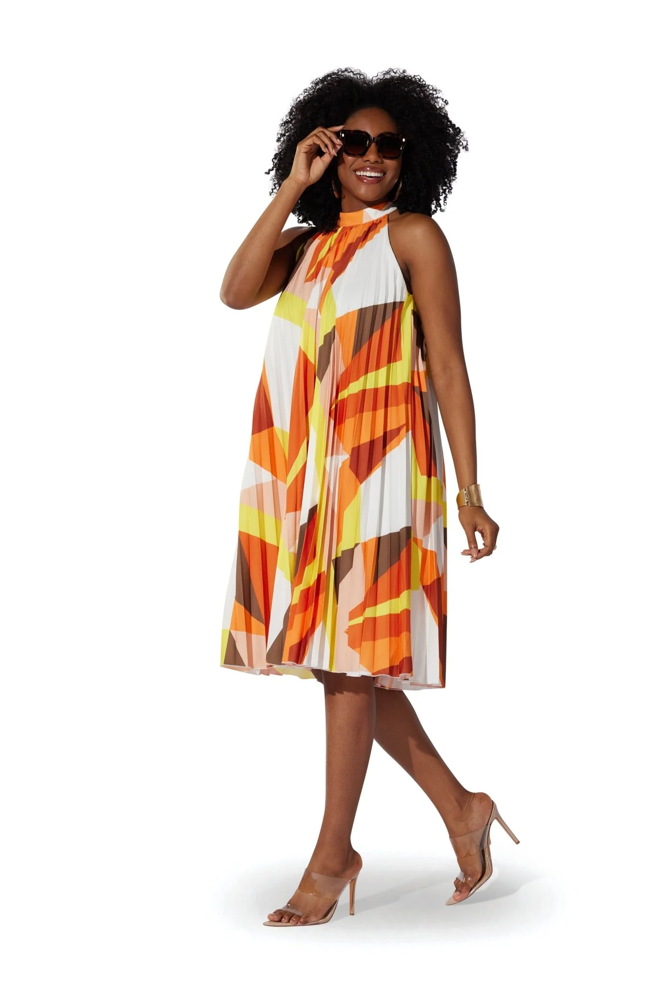 Geo Trapeze Midi Dress by Studio EY - Image 3