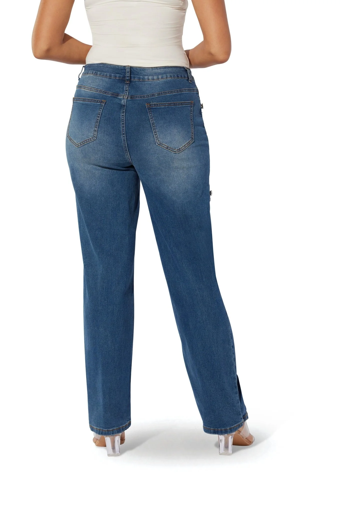 Grommet & Studded Distressed Jean by Studio EY - Image 6
