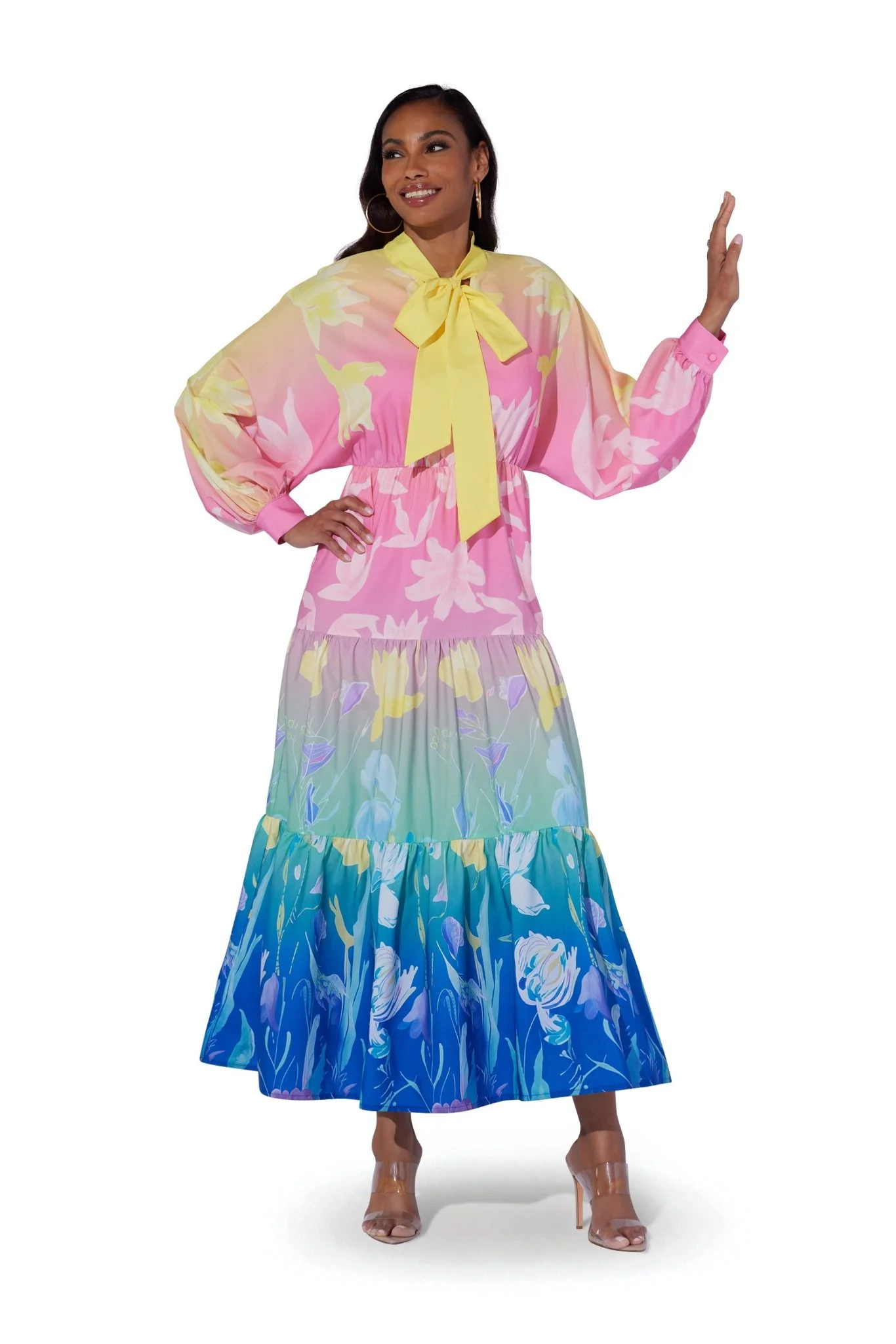 Neck-Tie Tiered Maxi Dress by Studio EY - Image 2