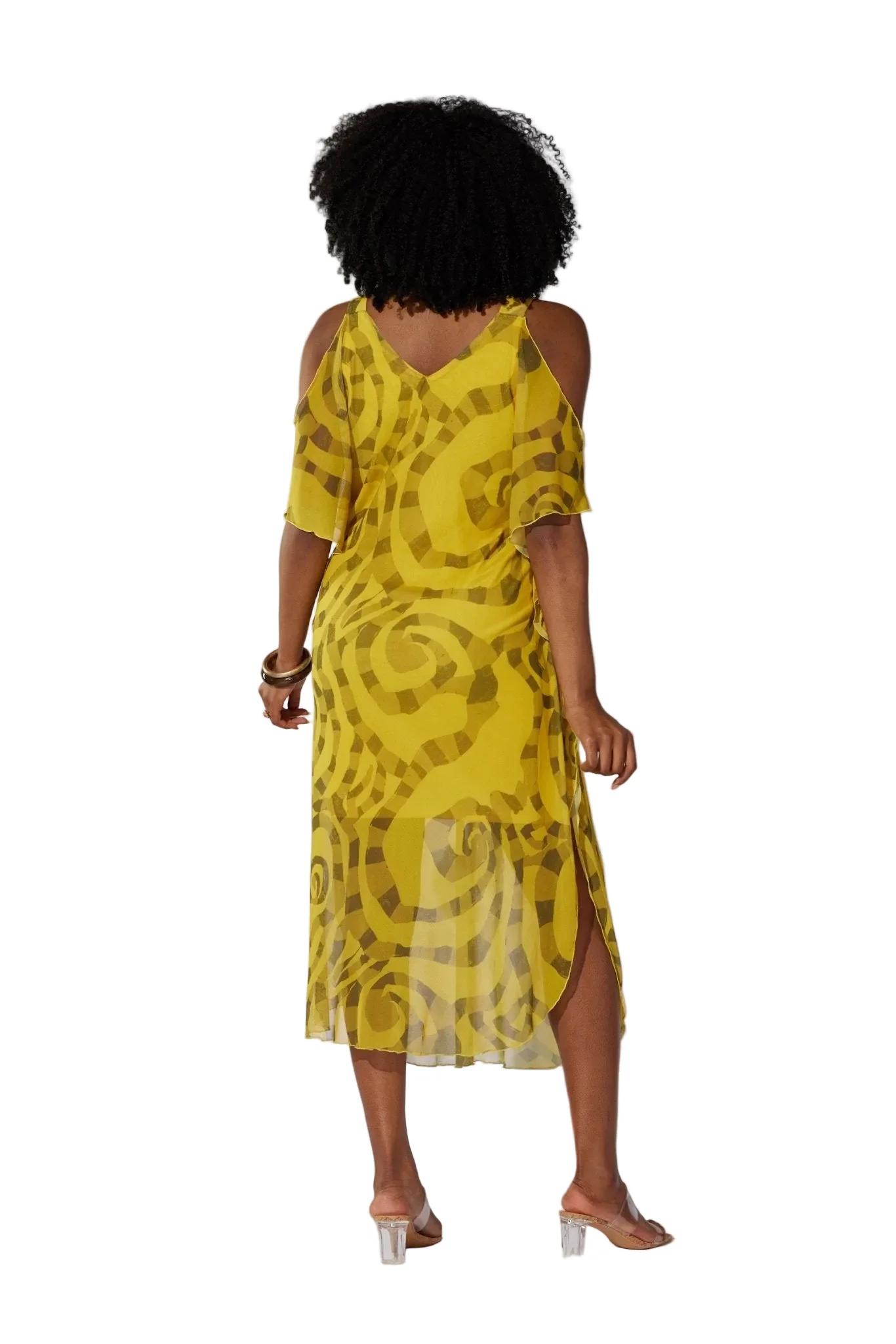 Tribal Cold Shoulder Midi Dress by Studio EY - Image 6