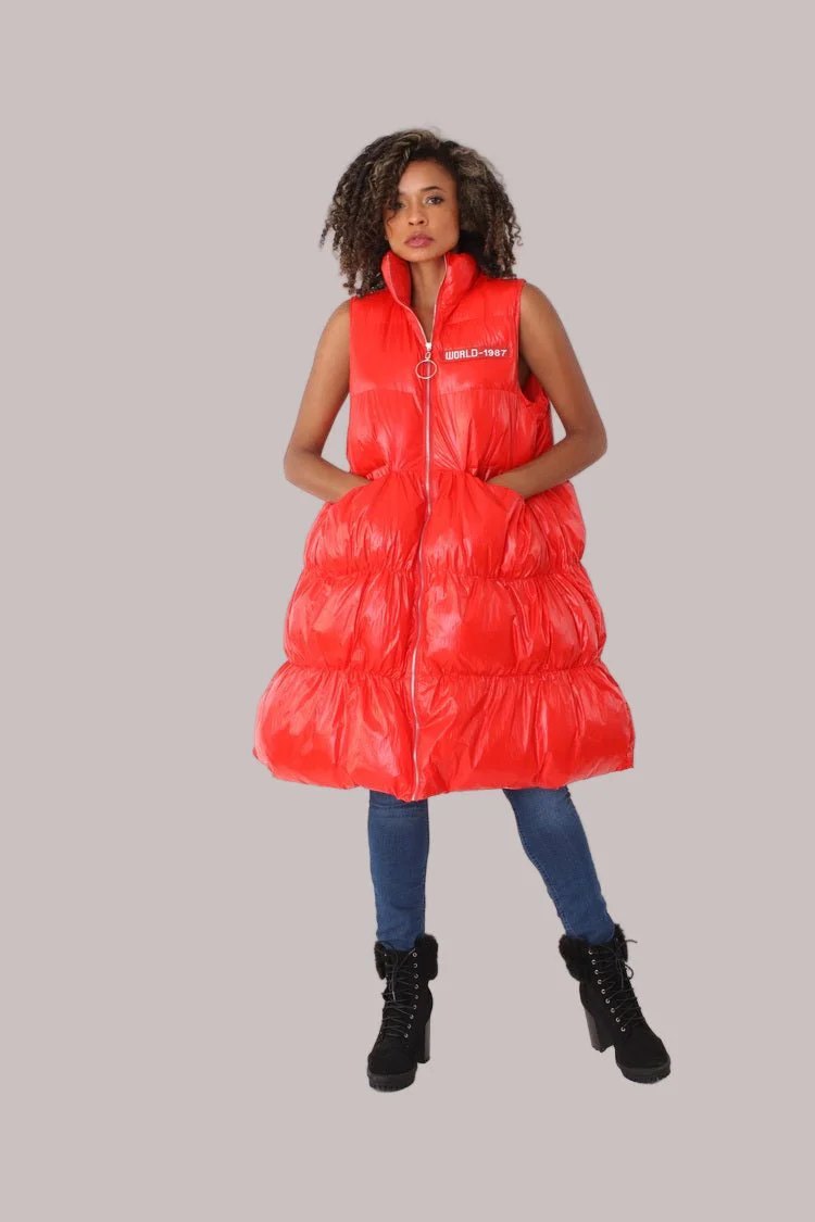 Tiered Puffer Vest - 81585