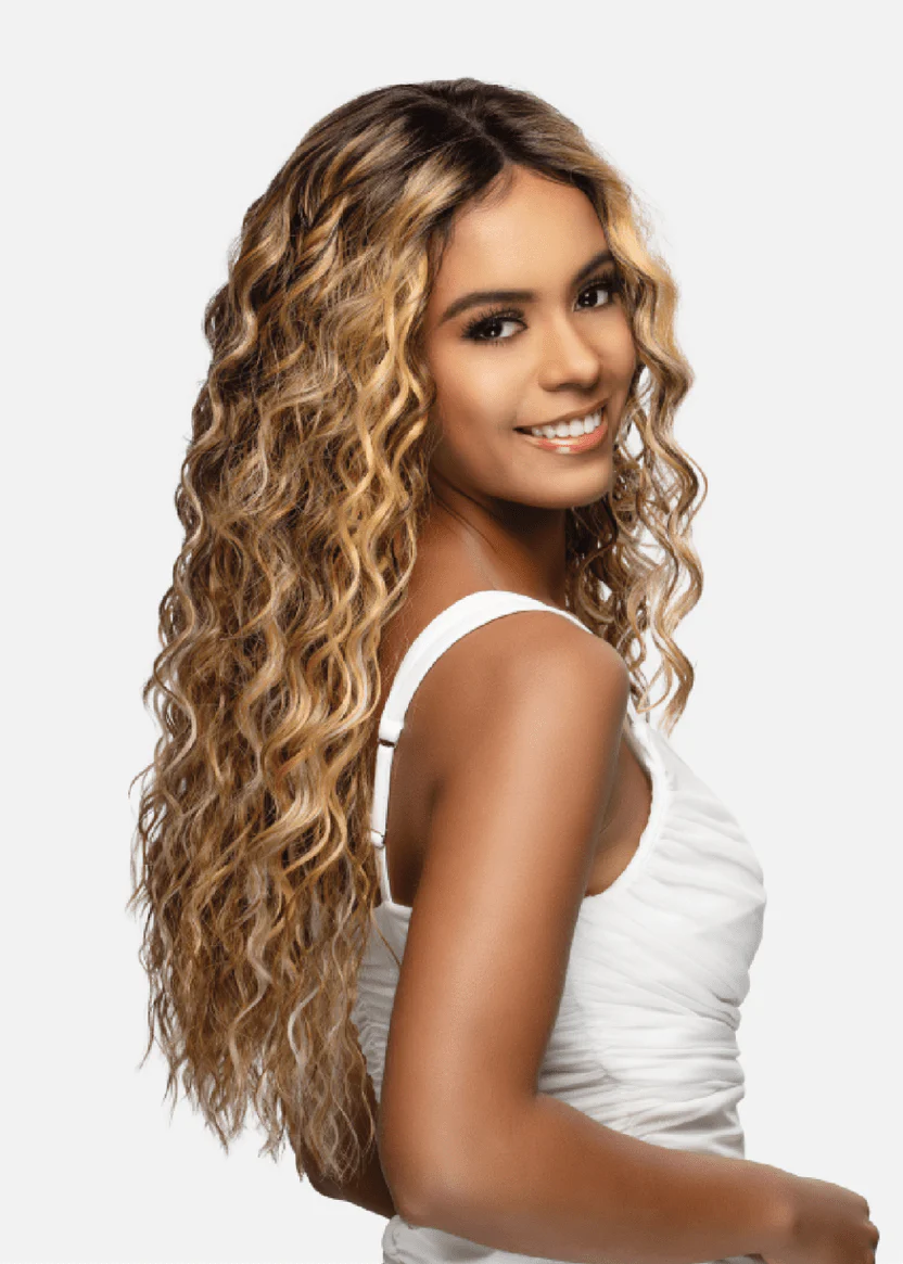 10X6 PRECUT-122 25" Deep Wave Wet Look HD Lace Wig - Vivica A. Fox - Image 2
