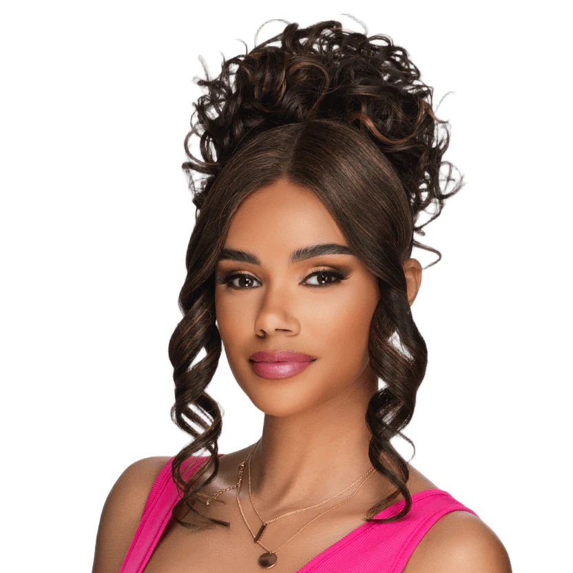 LBPB-VIOLET Pin Curl Bun & Lace Part Bang - Vivica A. Fox