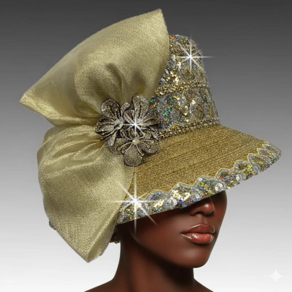 Bijoux Sequin Bow Church Hat by Whittall & Shon - Image 3