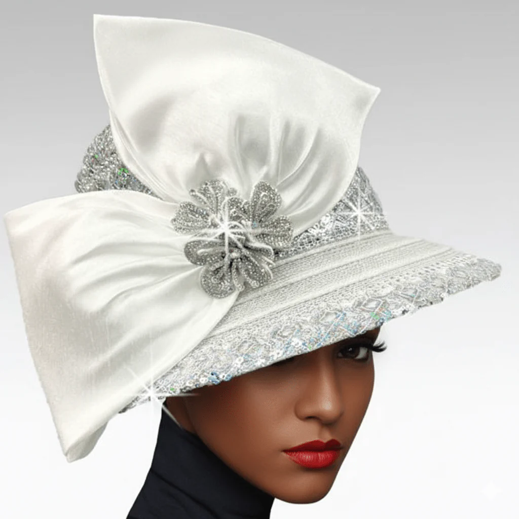 Bijoux Sequin Bow Church Hat by Whittall & Shon - Image 7