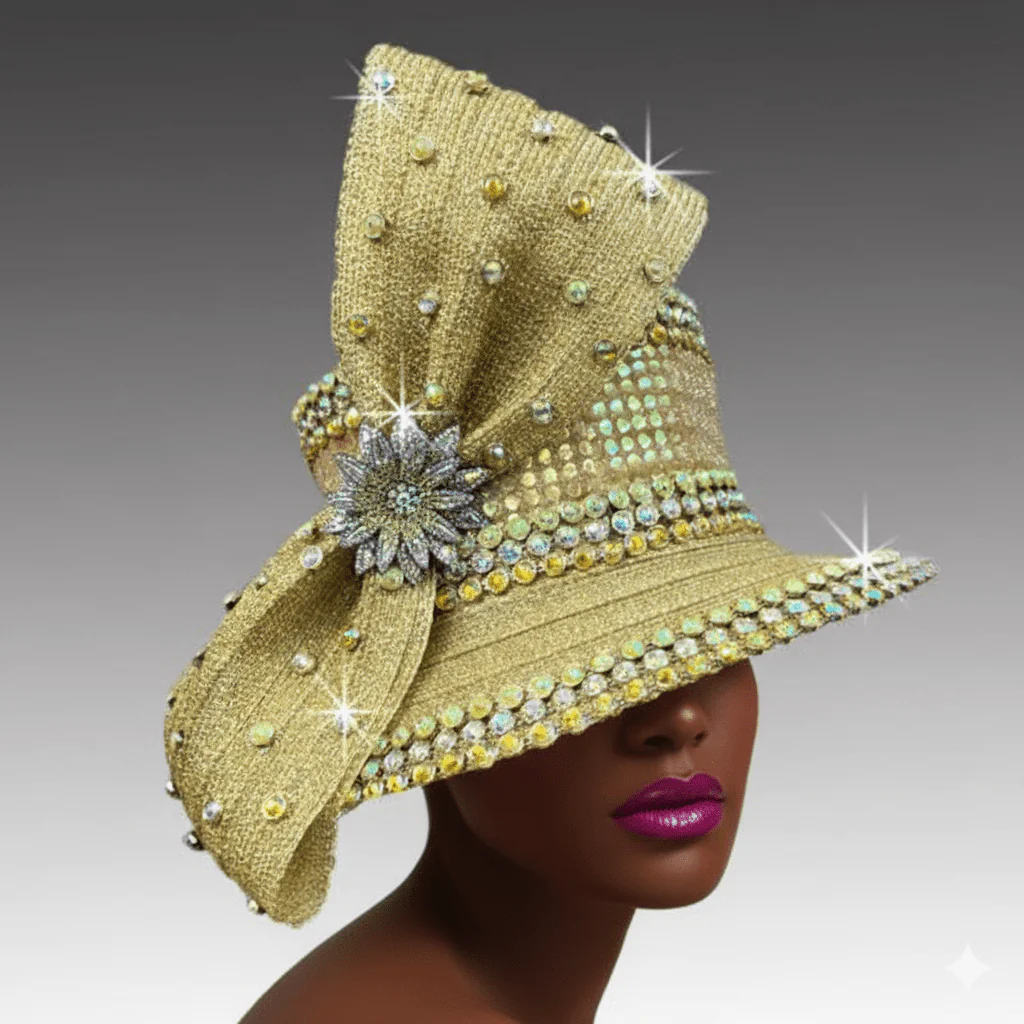 Canterbury Crystal Bucket Church Hat - Whittall & Shon