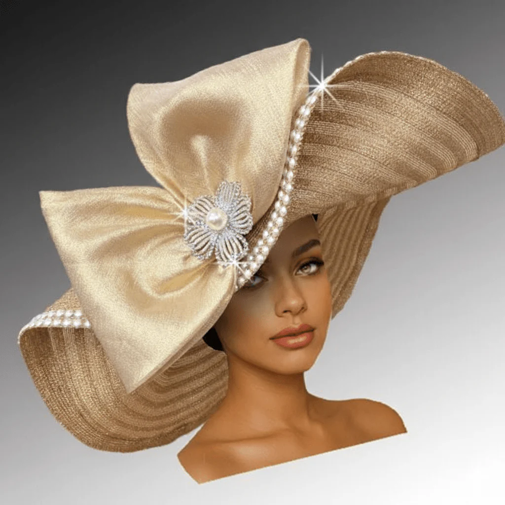 Captiva Wide Brim Pearl Church Hat - Whittall & Shon - Image 2