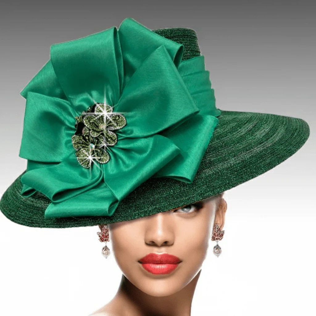 Carmen Wide Brim Satin Bow Church Hat - Whittall & Shon - Image 3