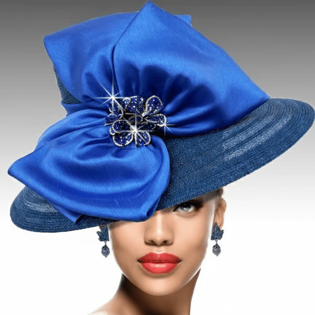 Carmen Wide Brim Satin Bow Church Hat - Whittall & Shon - Image 5