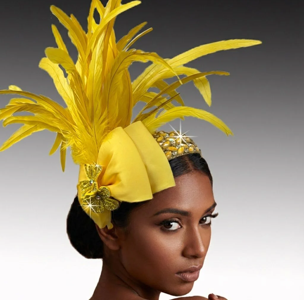 Cockatoo Feather Juliet Cap Fascinator - Whittall & Shon - Image 2