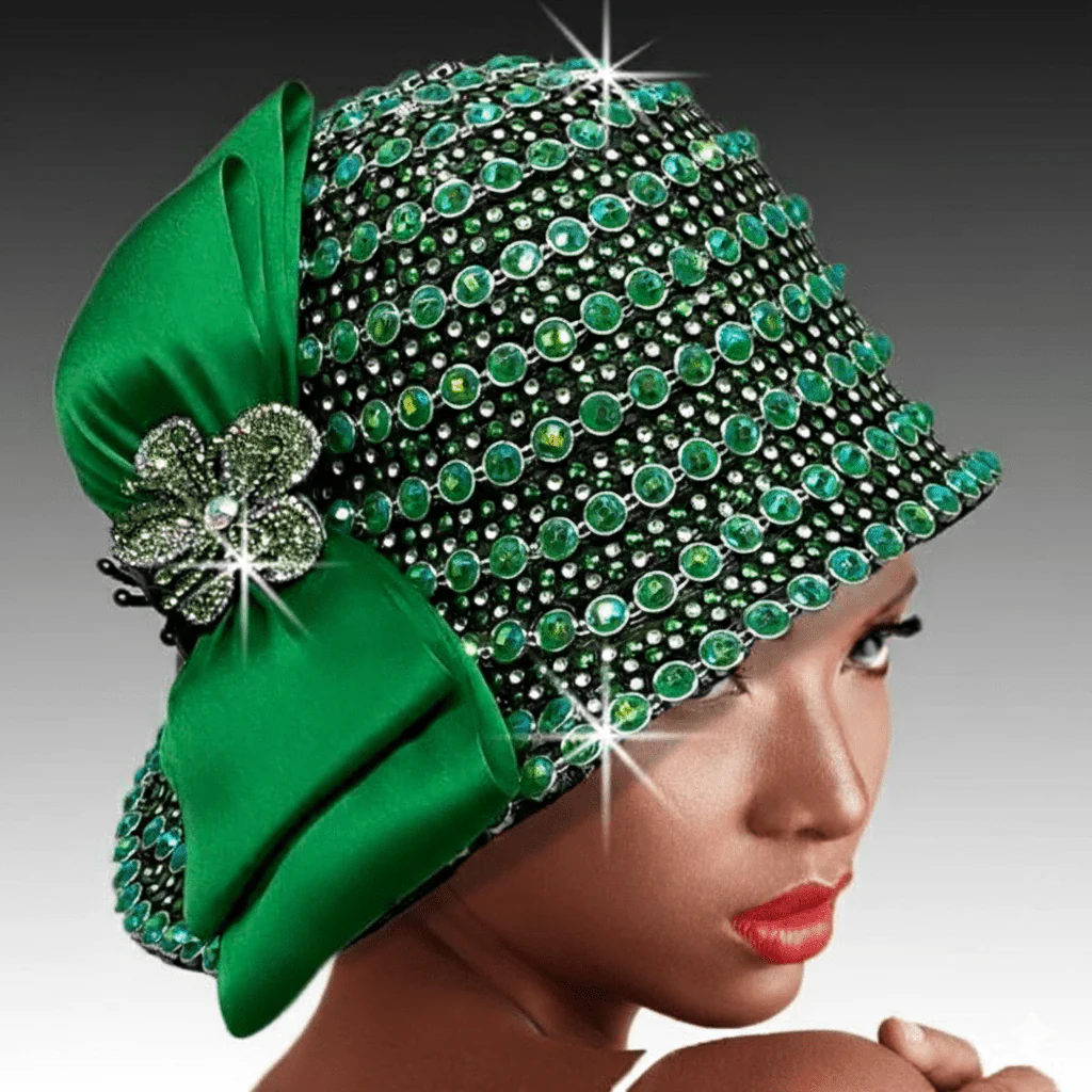 Deco Doll Crystal Cloche Church Hat - Whittall & Shon - Image 2