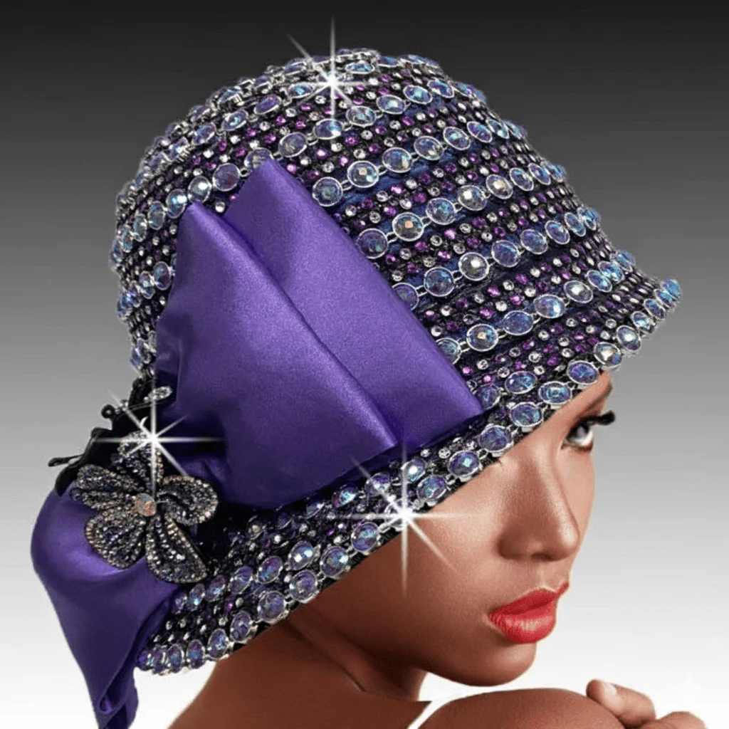 Deco Doll Crystal Cloche Church Hat - Whittall & Shon - Image 3