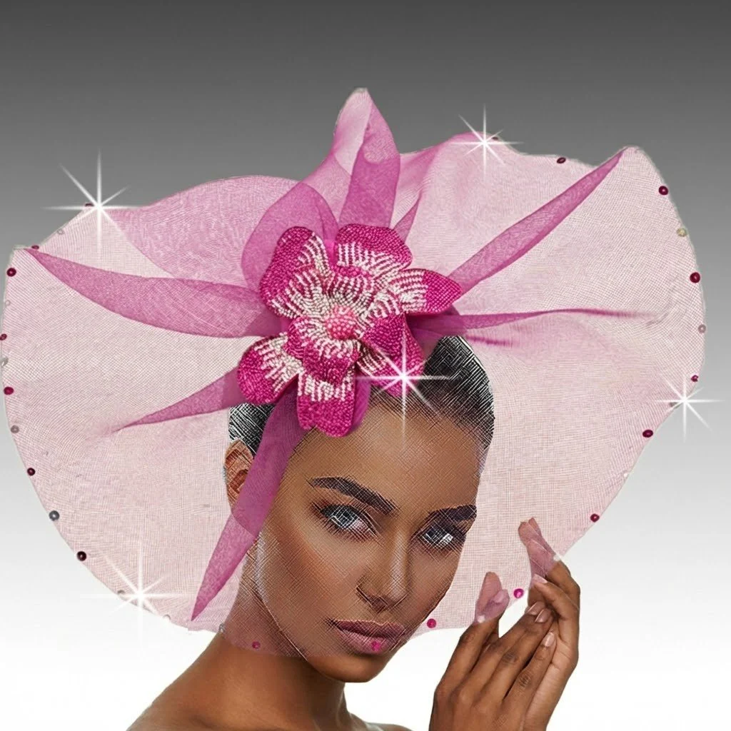 Deena Crystal Flower Illusion Pinwheel Fascinator - Whittall & Shon - Image 3