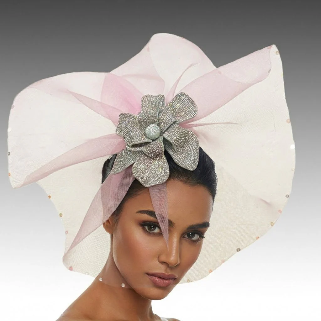 Deena Crystal Flower Illusion Pinwheel Fascinator - Whittall & Shon - Image 6