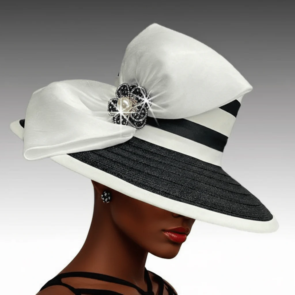 Eisenhower Navy Wide Brim Church Hat - Whittall & Shon - Image 2