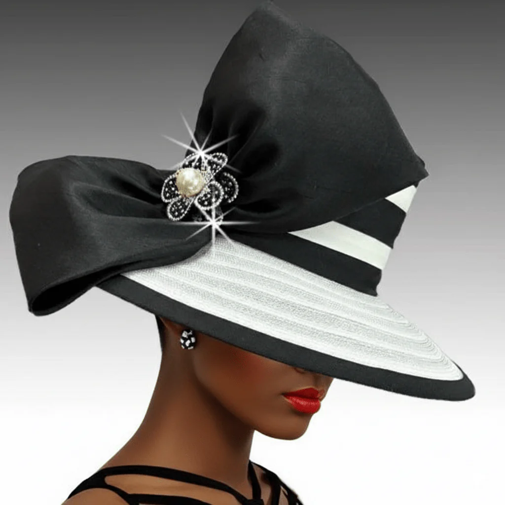 Eisenhower Navy Wide Brim Church Hat - Whittall & Shon - Image 3