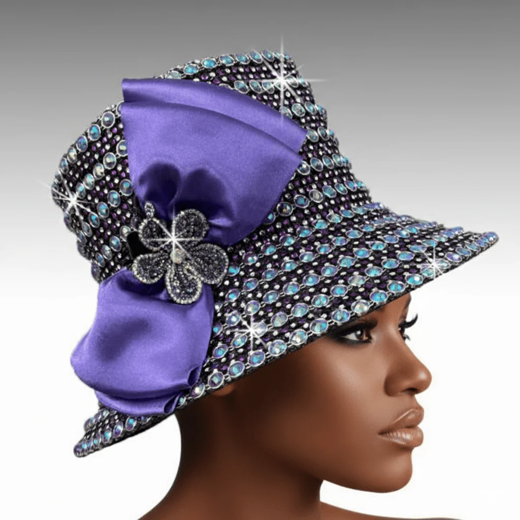 Faberge Crystal Jewel Bucket Church Hat - Whittall & Shon - Image 10