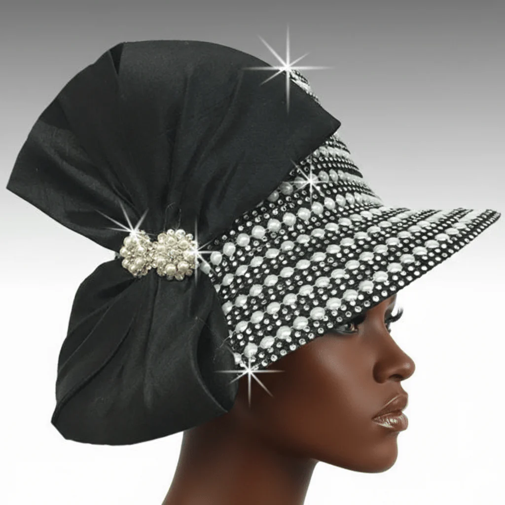 Faberge Crystal Jewel Bucket Church Hat - Whittall & Shon - Image 3