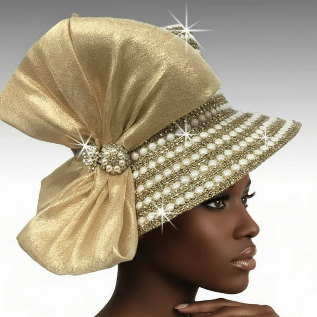 Faberge Crystal Jewel Bucket Church Hat - Whittall & Shon - Image 4