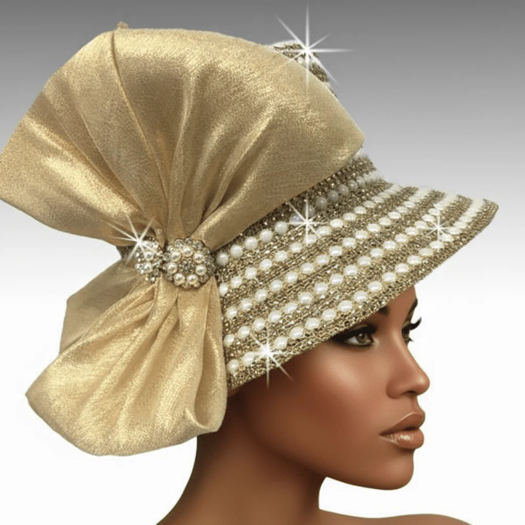 Faberge Crystal Jewel Bucket Church Hat - Whittall & Shon - Image 6