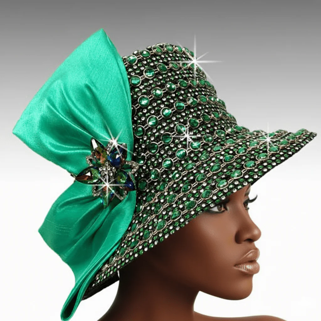 Faberge Crystal Jewel Bucket Church Hat - Whittall & Shon - Image 7