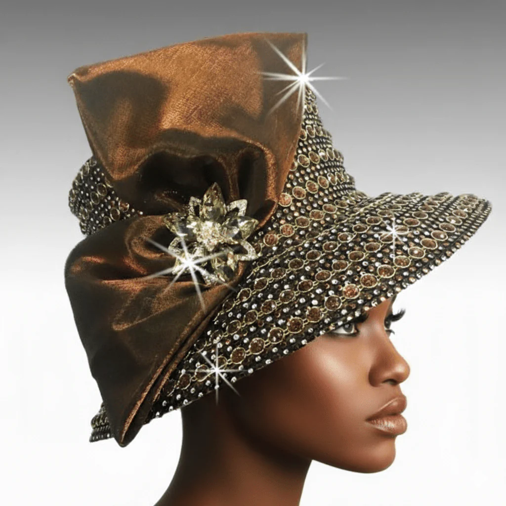 Faberge Crystal Jewel Bucket Church Hat - Whittall & Shon - Image 8