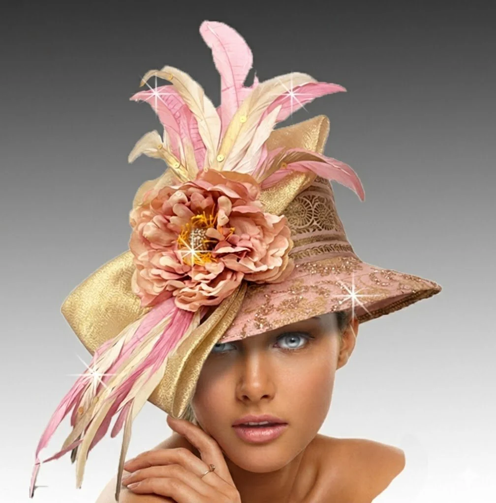 Florence Glitter Mesh Bucket Church Hat - Whittall & Shon