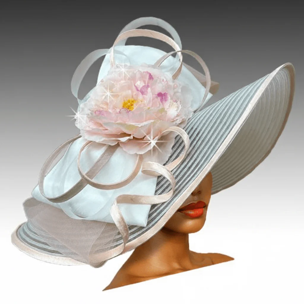 Gatsby Wide Brim Peony Loop Church Hat - Whittall & Shon - Image 2