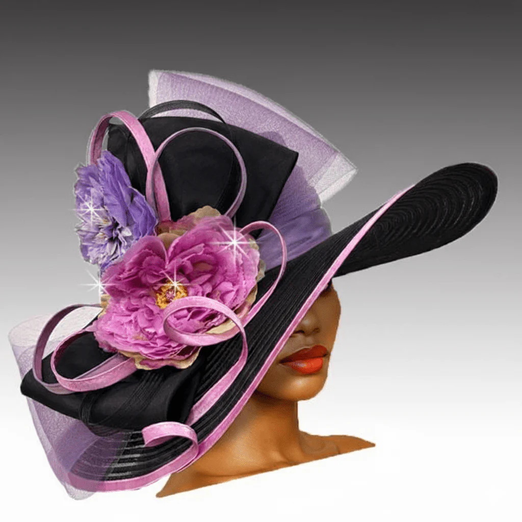 Gatsby Wide Brim Peony Loop Church Hat - Whittall & Shon - Image 3