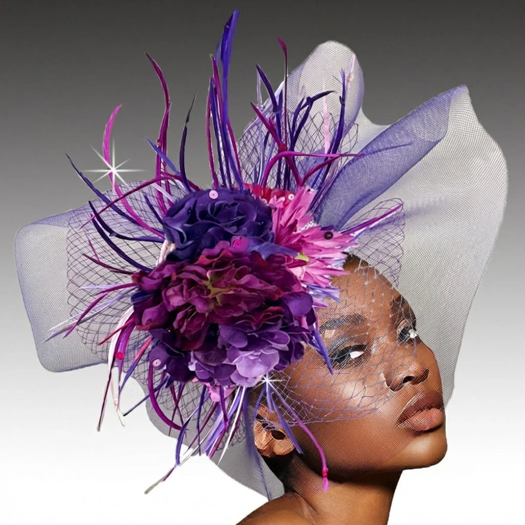 Georgia Floral Halo Fascinator Headband - Whittall & Shon