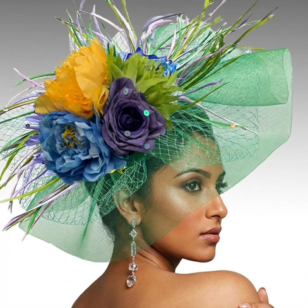 Georgia Floral Halo Fascinator Headband - Whittall & Shon - Image 2