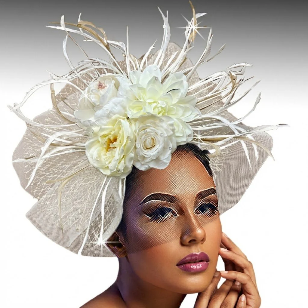 Georgia Floral Halo Fascinator Headband - Whittall & Shon - Image 6