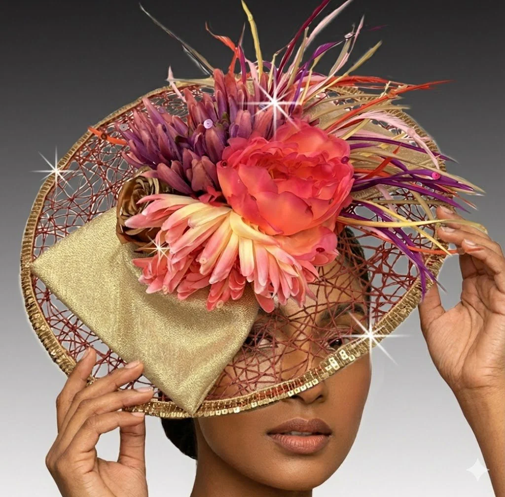 Honeycomb Disc Fascinator Hat - Whittall & Shon - Image 2