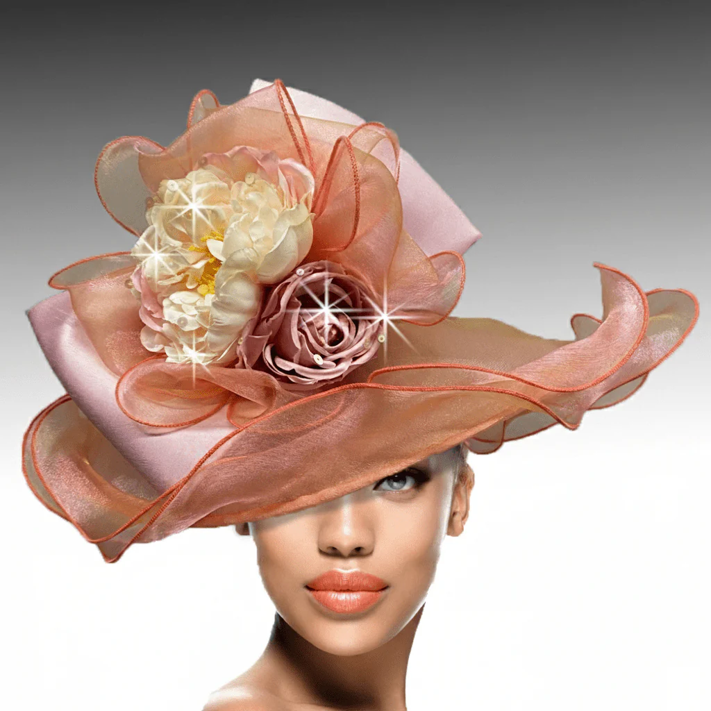 Hummingbird Organza Wide Brim Church Hat - Whittall & Shon - Image 2